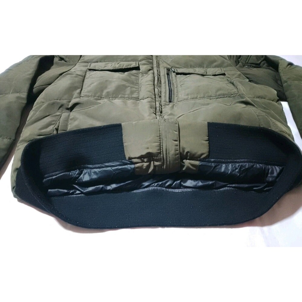 DKNY Olive Green Quilted Puffer Jacket - Picture 5 of 16